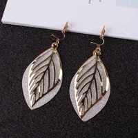 2018 new arrival punk fashion metal leaf party big clip on earrings without piercing for women party charm no hole ear clip