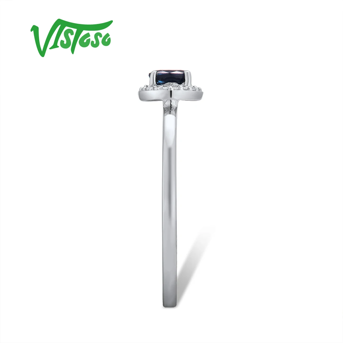 VISTOSO, 14 K, белое золото, кольца для леди, подлинный Блестящий Бриллиант, необычный сапфир, рубин, изумруд, обручение, юбилей, шикарное, хорошее ювелирное изделие