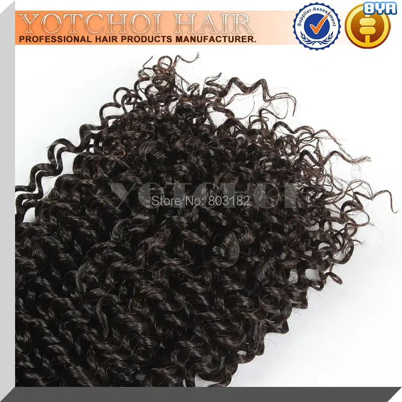 Yotchoi beauty forever peruvian virgin hair natrual color 4pcs/lot 100% human kinky curl |