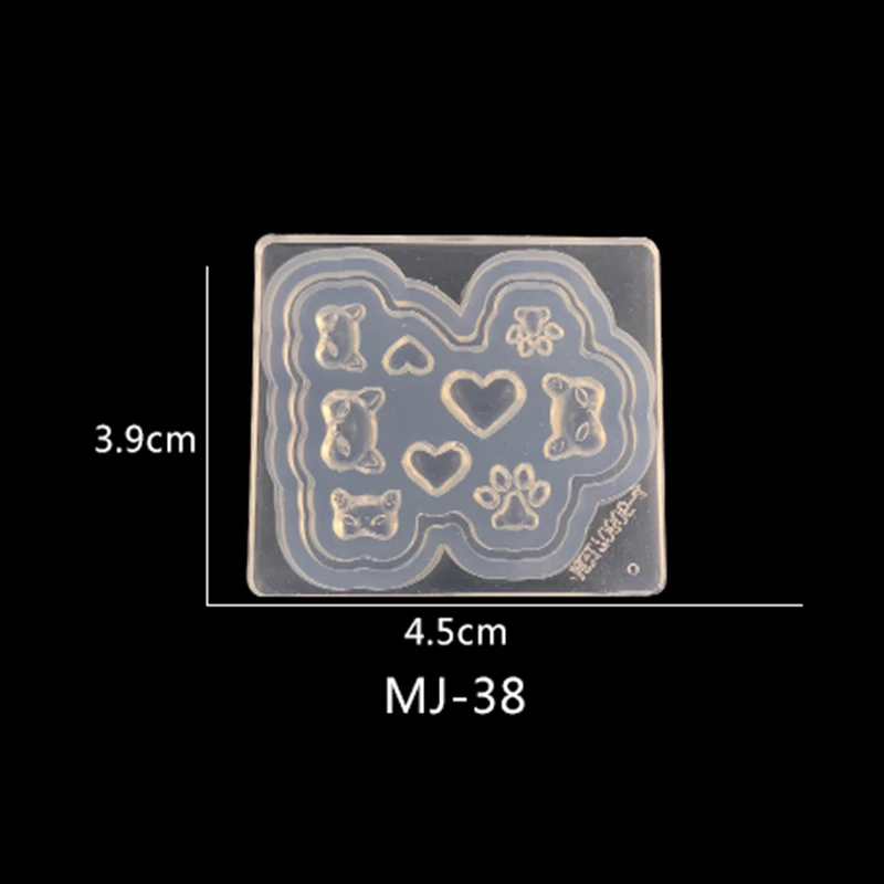 MJ38 1 шт. 3D акриловые формы для украшения ногтей DIY дизайн силиконовые губы дизайн ногтей шаблоны Банни ногти художественные формы - Цвет: MJ38