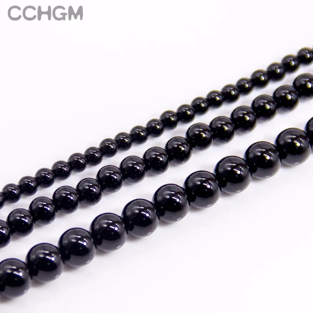 CCHGM Лидер продаж оптовая продажа полированные бусины из натурального черного