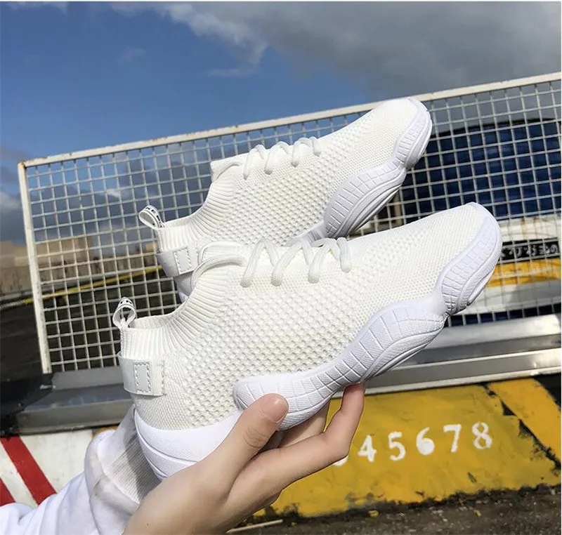 Mujer Zapatos Zapatillas de deporte cordones principiante goma moda malla correas cruzadas redondas plana zapatillas LM-02