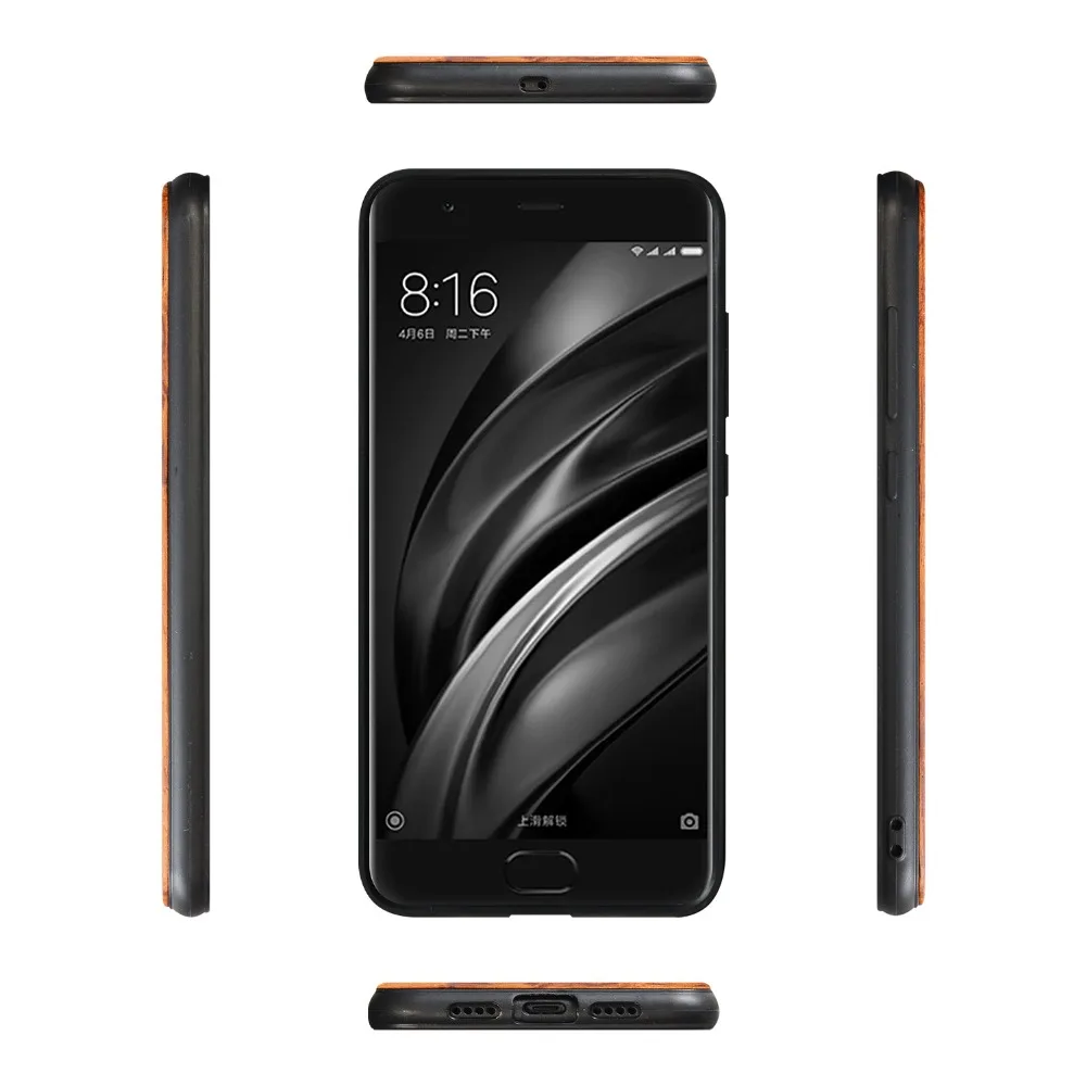 Горячий защитный чехол для мобильного телефона Xiaomi 6 противоударный Деревянный