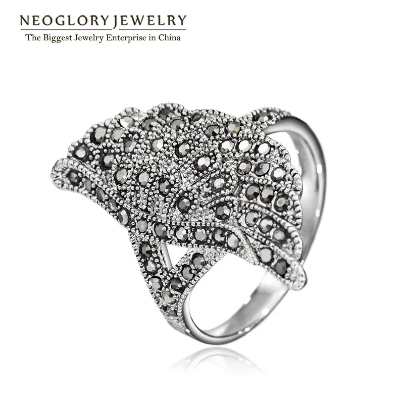Neoglory стразы цинковый сплав очаровательные кольца для женщин модные свадебные