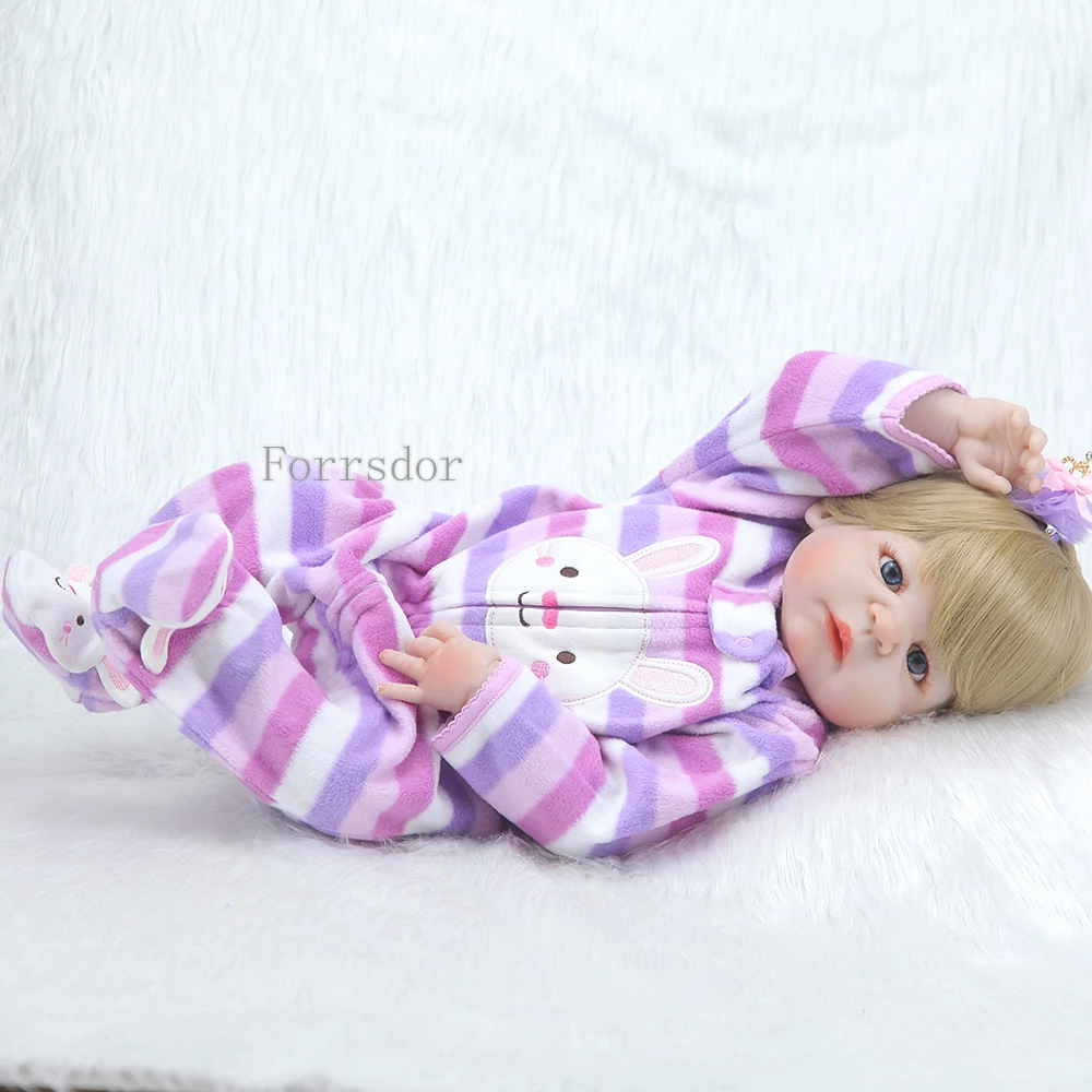 Новинка 55 см силиконовая кукла для новорожденных игрушки девочек 22 дюйма