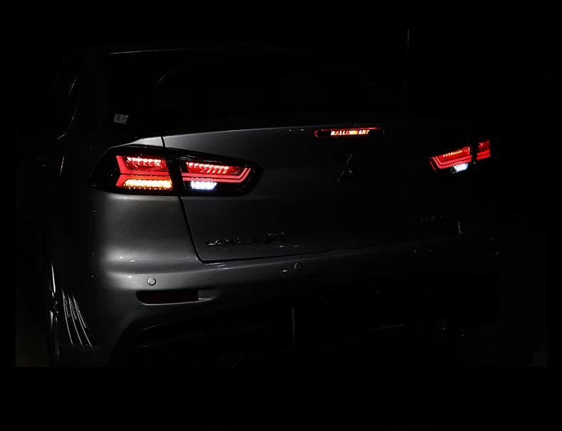 Чехол для автомобиля для Mitsubishi Lancer задние фонари светодиодный фонарь светодиодный задний фонарь DRL+ тормоз+ Реверсивный+ сигнал Автомобильный