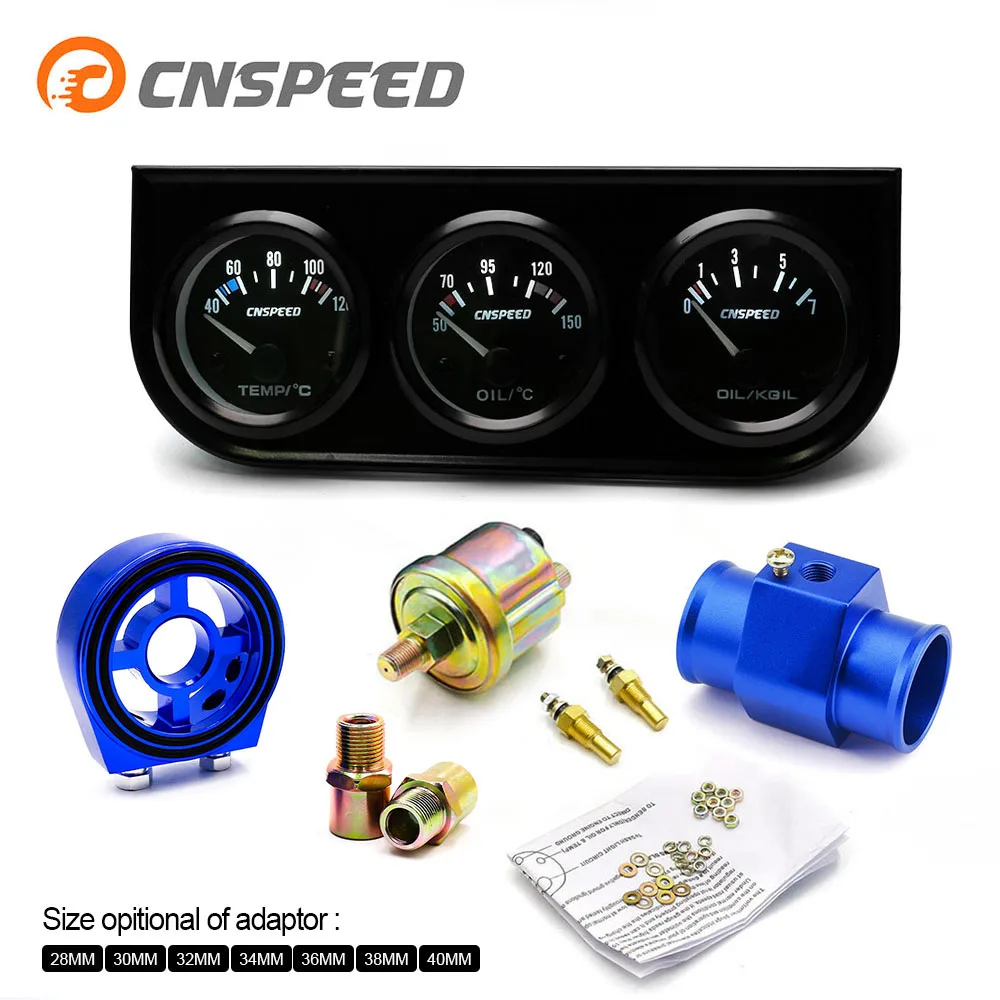 Набор для измерения температуры воды и масла CNSPEED тройной датчик давления с