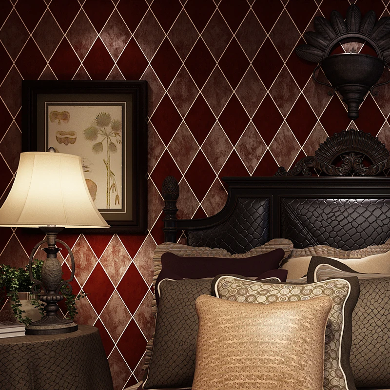 Beibehang Papel de parede Бронзированная Американская деревня 3D стерео жемчуг квадратная