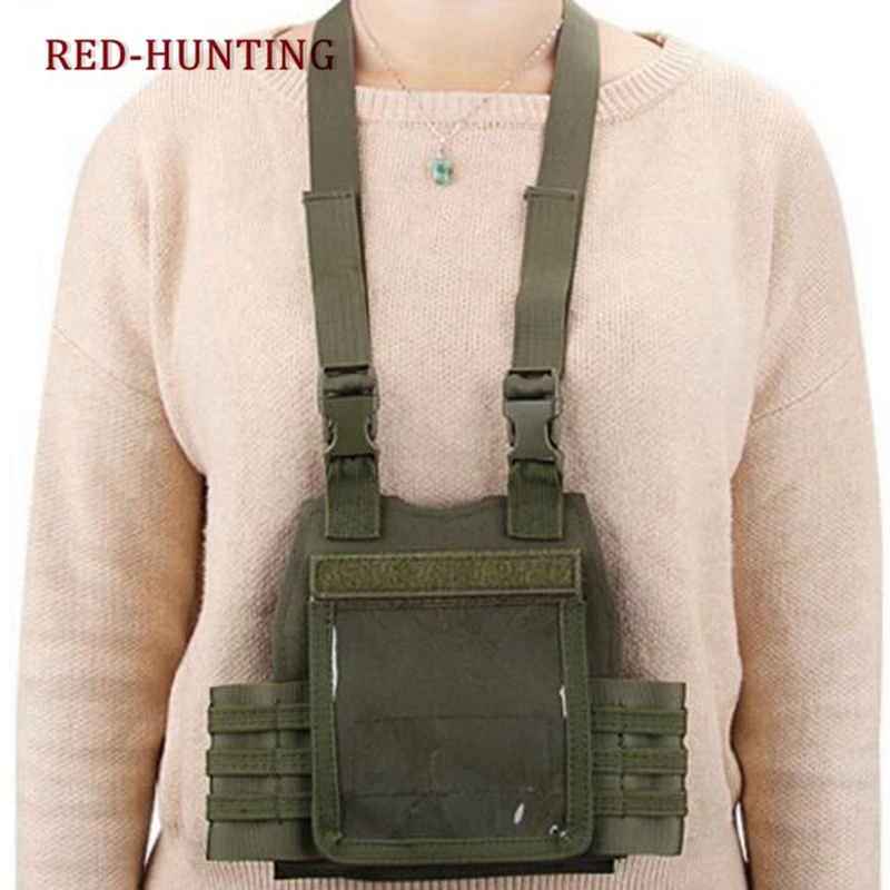 

Tactical Molle Pouch certificates/documents/id Storage Bags Case Cover Chest Rig body bag