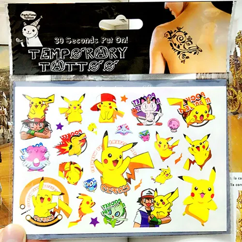 2 SHNAPIGN Pokemon Go детская Временная боди-арт флеш-тату-наклейка 10*17 см, водостойкая хна, поддельные тату-наклейки для автомобиля - Цвет: 2