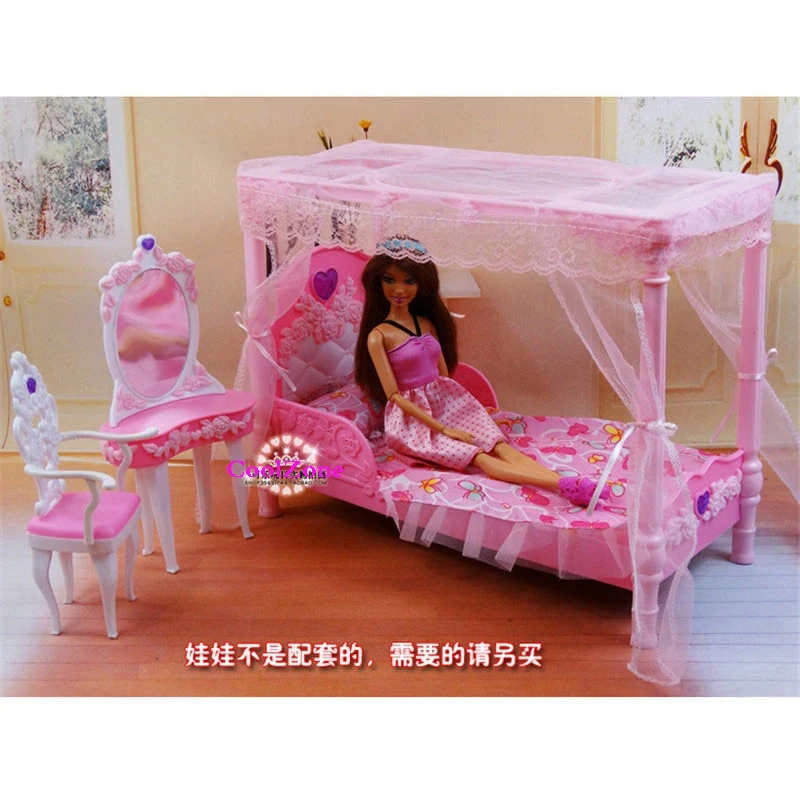 Миниатюрная мебель Dreamy Rose спальня для куклы Барби дом Классические игрушки