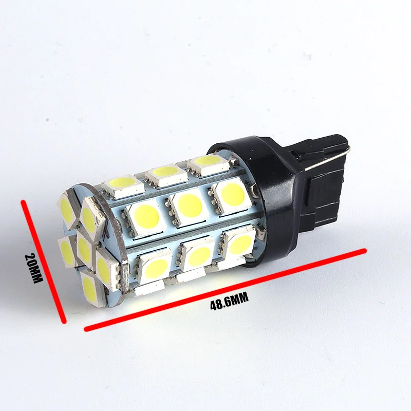 2 шт. 27 SMD 5050 T20 7440 7441 7443 7444 992A LED Обратный lumiere Sauvegarde Diurnes Blanc Rouge Jaune 12 V De Voiture Led