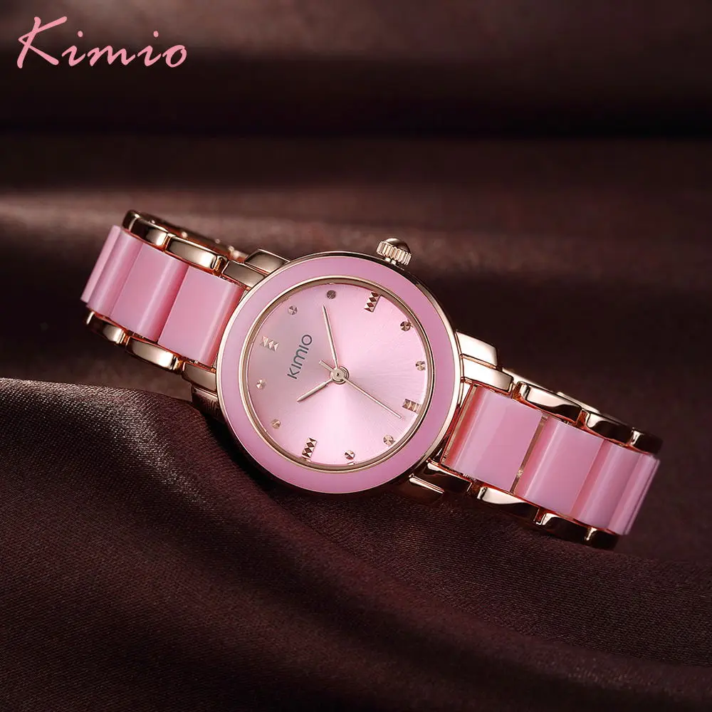 

Женские Водонепроницаемые Часы KIMIO, с календарем, стразы, 20020