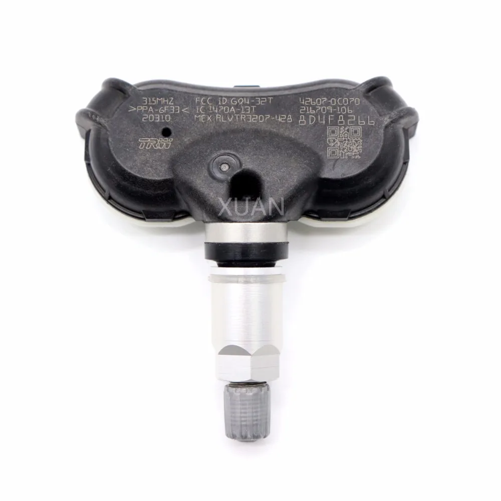 XUAN 4 шт. датчик давления в шинах TPMS 42607-0C070 для 2008-2013 Toyota Sequoia Tundra Sienna 315 МГц