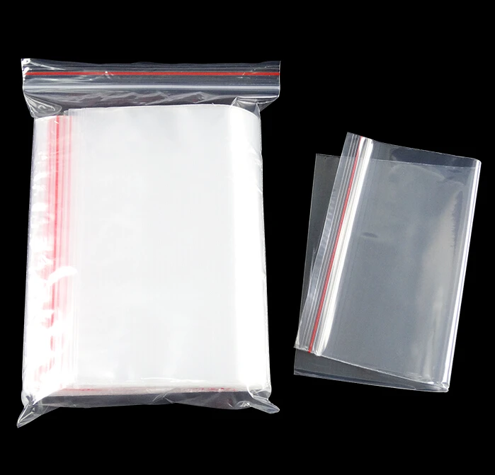 500 шт оптом прозрачные пластиковые пакеты Ziplock ювелирные изделия на молнии