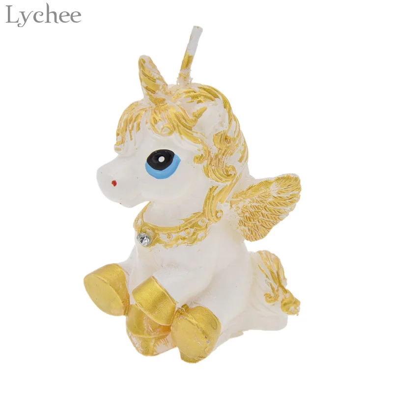 Lychee Life мини 3D единорог свечи Детские вечерние товары для дня рождения тема