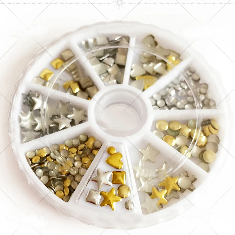 3d золотые серебряные цветные гвозди шпильки сплав колеса новый год 2017 мода