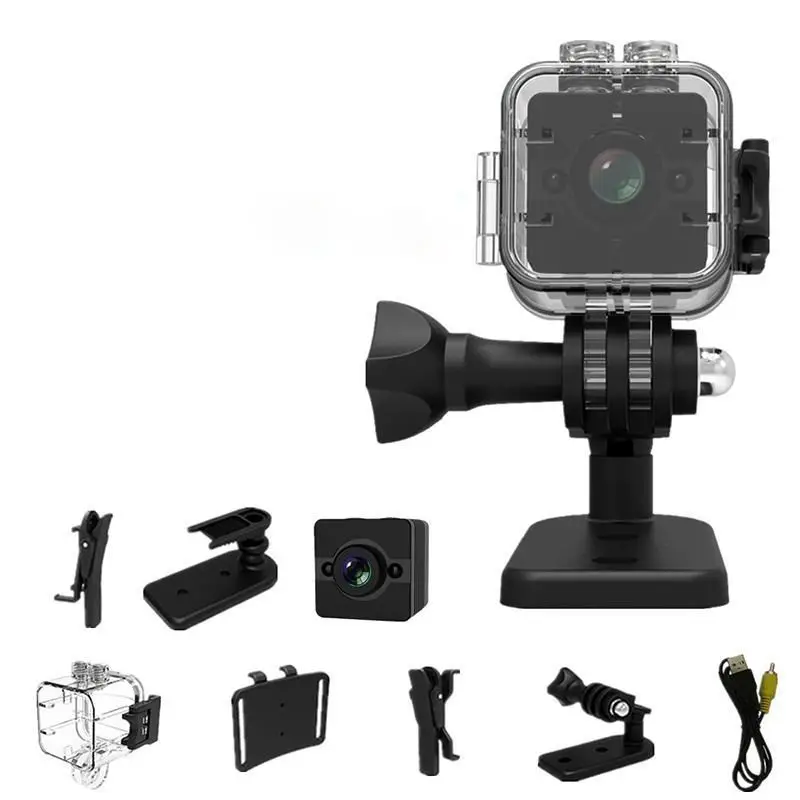 16GB карта + SQ12 Водонепроницаемая мини-камера HD 1080P DVR объектив спортивная