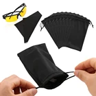 5 шт., модный черный мягкий Чехол для очков, оптический ремешок, сумка для солнцезащитных очков, салфетка из микрофибры, Чехол для очков, сумка для переноски