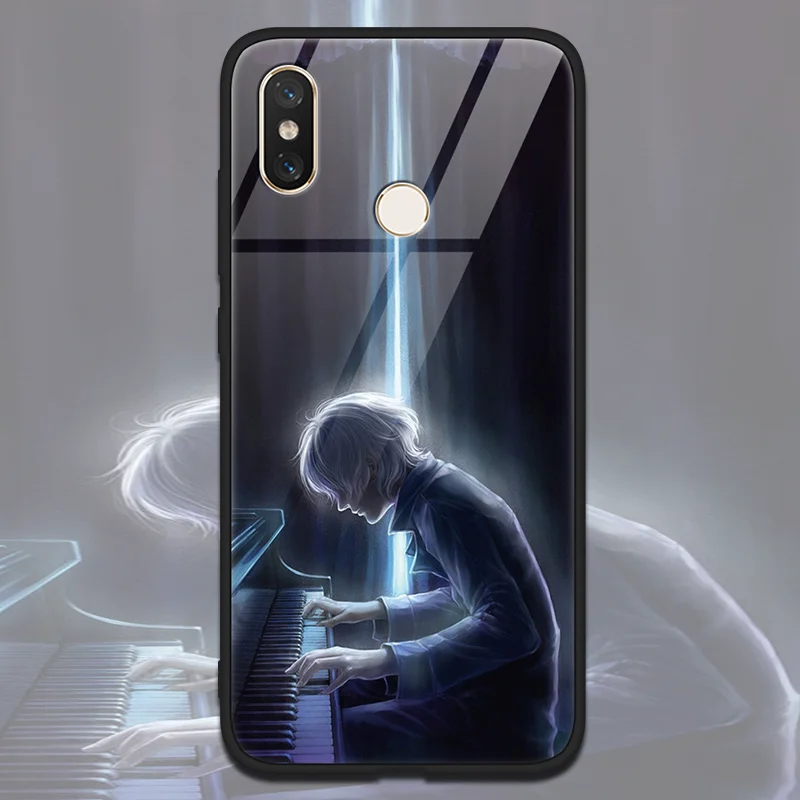tgangqin Закаленное стекло Star Space Cover для Xiao mi Red mi Note 5 6 Pro S2 5 Plus mi A2 6X 5S 6 8 SE Lite Explorer mi x 2 2s чехол с мягкими краями - Цвет: tgangqin