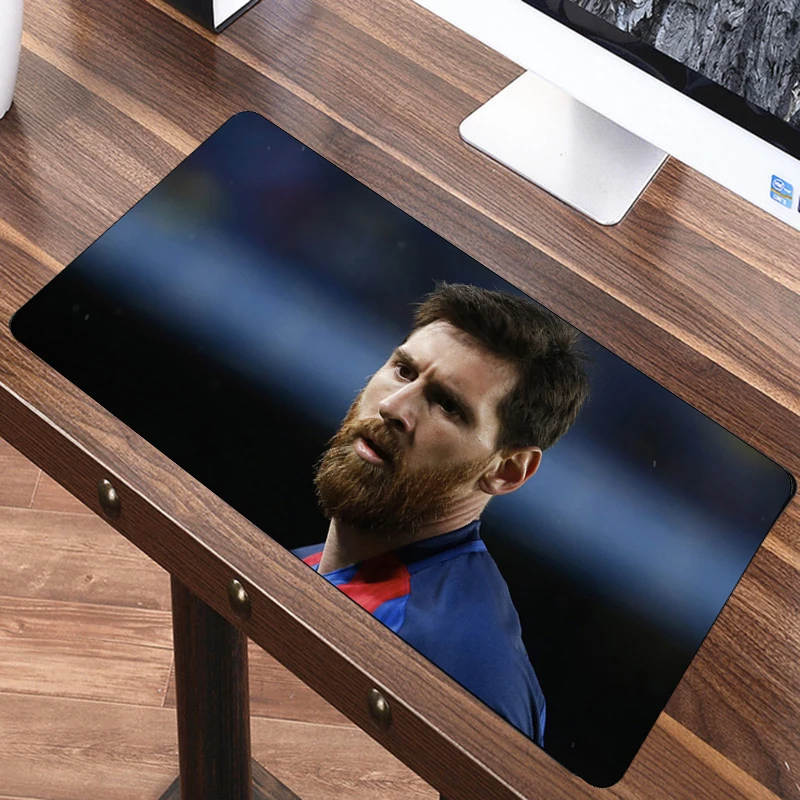 SIANCS большой коврик для мыши, 60X30 см, XL, игровой коврик для игры в футбол, коврик для мыши с клавиатурой, Cristiano Ronaldo Lionel Messi, детский футбольный коврик