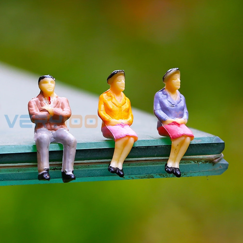 20 шт. ручная роспись модель сидящие люди фигура поезд диорама пейзаж 1:42 о весы