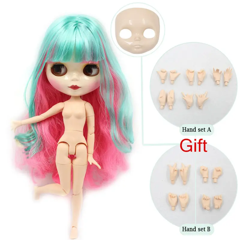 nude joint doll Ледяной обнаженный завод Blyth кукла Экстра лицо и руки как подарок подходит для платья самостоятельно DIY Изменить BJD игрушка Специальная цена - Цвет: nude joint doll