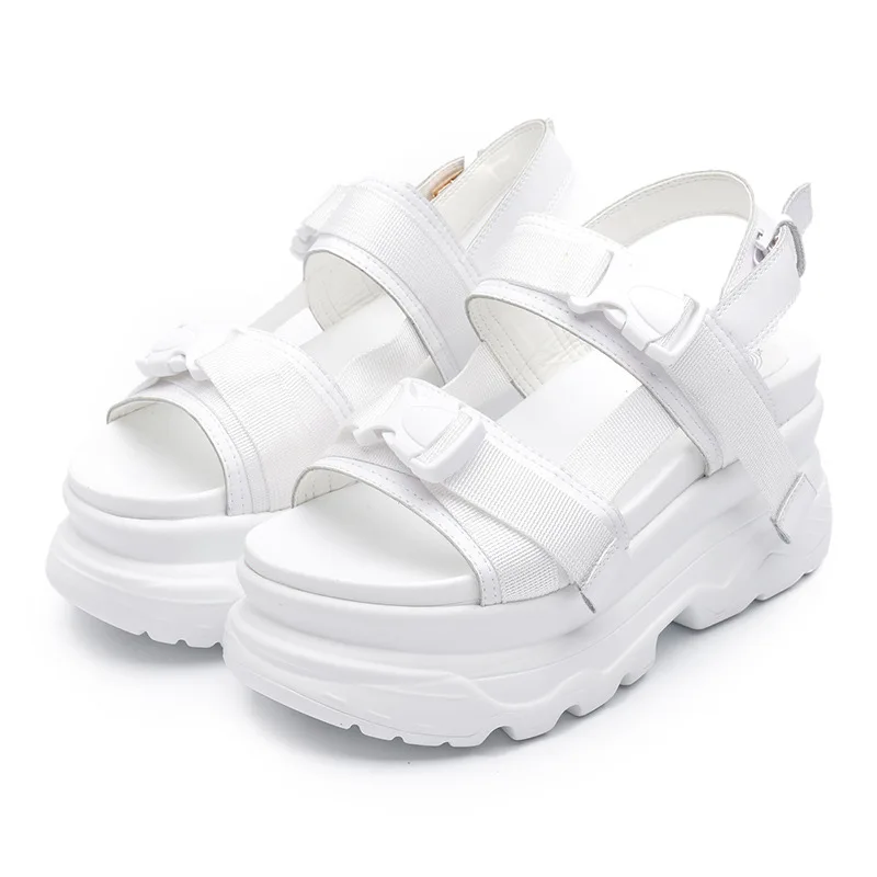 Женские босоножки без шнуровки Weweya летние полубосоножки на толстой подошве в