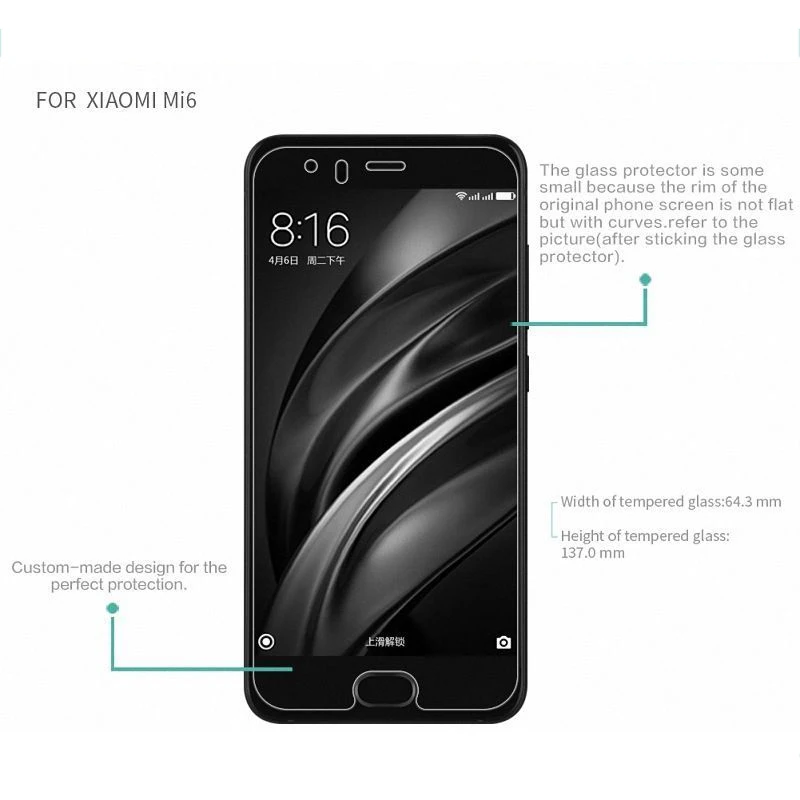 Zerosky 2.5D 0 26 мм 9H закаленное стекло премиум класса для Xiaomi Mi6 Mi 6 M6 защита экрана