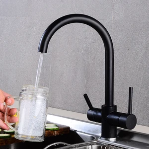 black bending drinking water purification tap kitchen sink mixer 360 degree rotation with filtered water kitchen faucet free global shipping