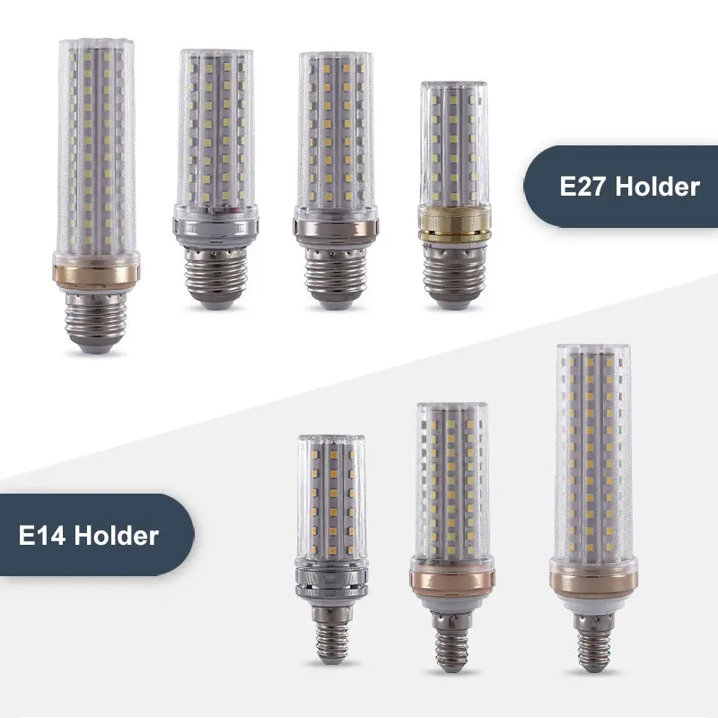 Светодиодная лампа E27 E14 Кукуруза SMD2835 12 Вт 16 20 24 AC 185 в 265 холодный белый/теплый
