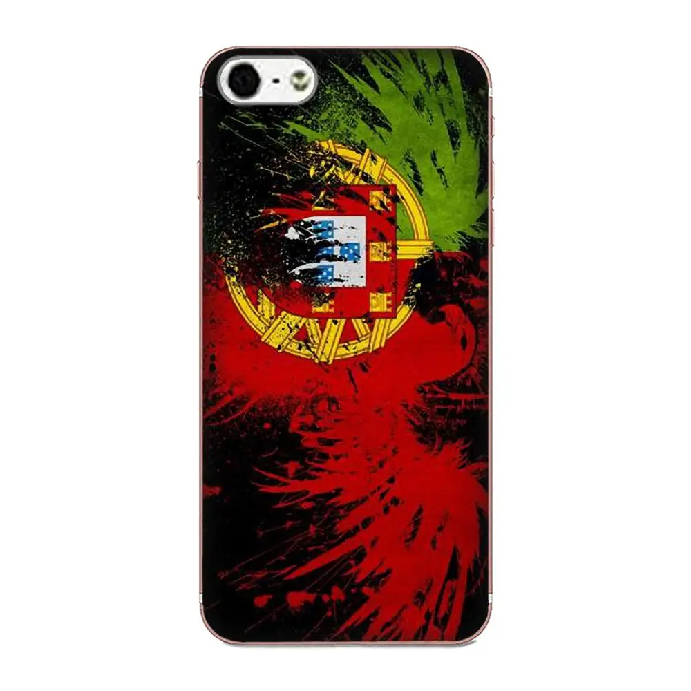 as picture Мягкий Силиконовый ТПУ прозрачный Капа Coque для Apple iPhone 4 4S 5 5C 5S SE 6 6 S 7 8 плюс X XS Max XR флаг Португалии - Цвет: as picture