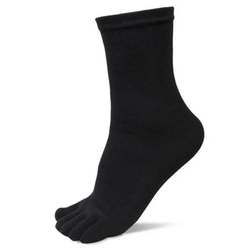 

New 5 Pairs Men Black Five Finger Toe Socks Elastic Running Sports Socks Warm Outdoor Hiking Camping Running Socks S10 SE5