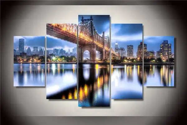 Hd Печать Queensboro мост Рузвельт Картина на холсте украшение комнаты печать плакат
