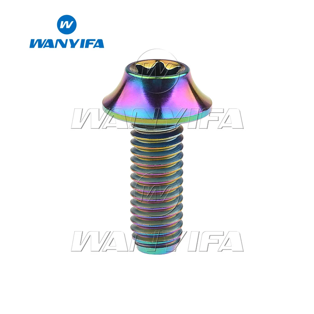M6x16 Ranibow Титановый "Wanyifa" Болт M6x 16 20 мм с шестигранной головкой для ободной тормоз винты для крепления на велосипеде модификации болт - Цвет: M6x16 Ranibow