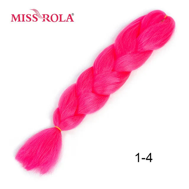 Miss Rola, 100 г, ультра большой Плетеный вязаный крючком, волосы для наращивания, 1 шт., 89 цветов, Ombre, синтетические, на крючках, косички, цвет волос - Цвет: P1B/30