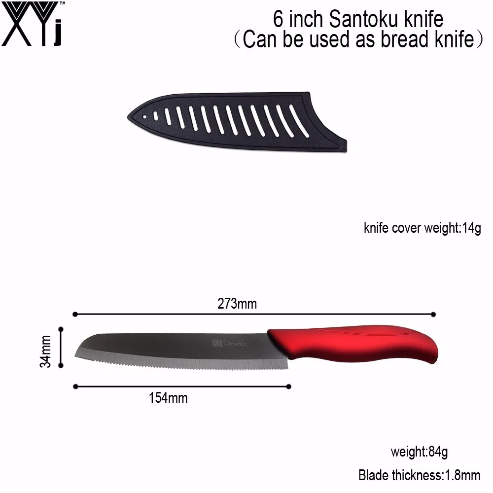 XYj набор керамических ножей Santoku 6 &quot японский нож шеф повара резак для хлеба