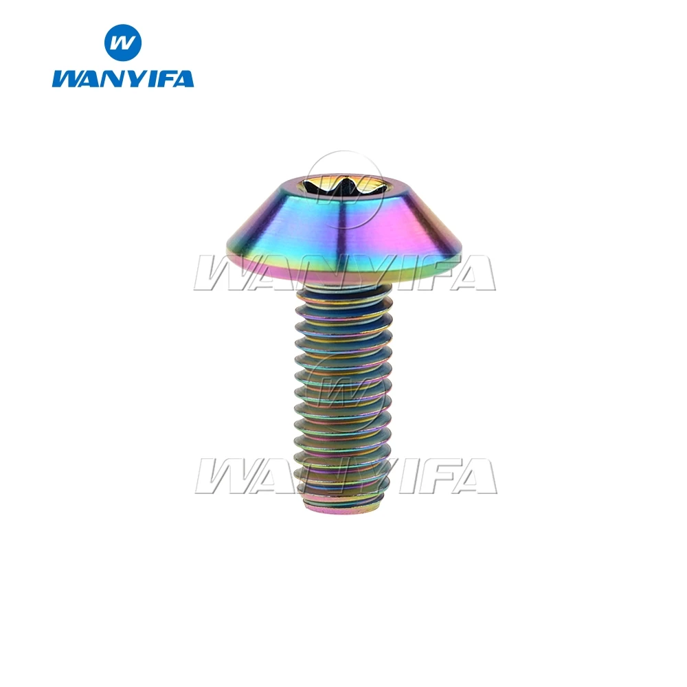 Ranibow Титановый "Wanyifa" Ti M6x12 15 20 мм кнопки с шестигранной головкой болт - Цвет: Ranibow