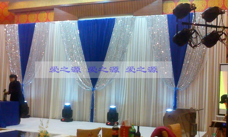 

3*6M sequin wedding backdrops elegant luxury wedding veil party stage frabic drape wedding background decoration event party