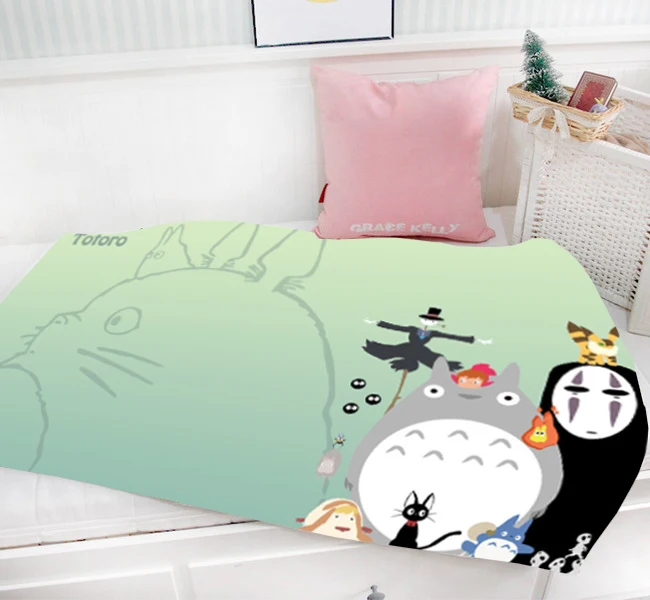 Gift Ghibli Anime Characters 95 x 55 CM Mini Single-layer Baby Blanket #40375