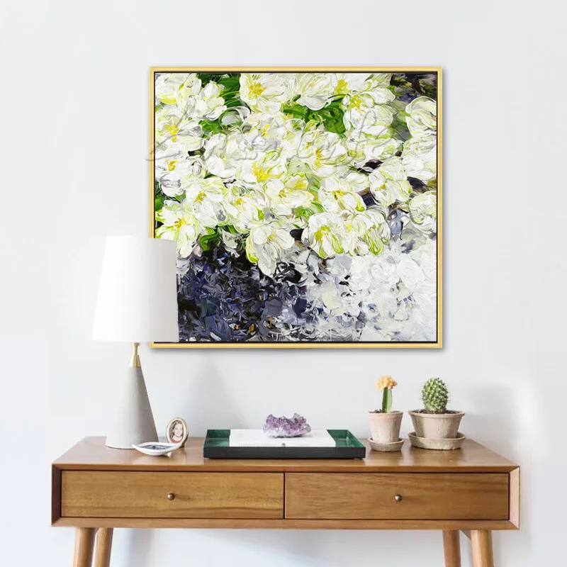 Ручная роспись маслом цветок Холст Wall Art Фотографии для гостиной домашнего