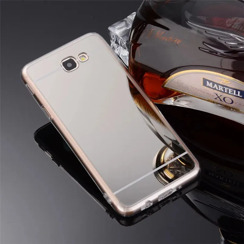 Роскошные розовое золото Мягкие TPU Зеркало Chrome чехол для Samsung Galaxy J5 Prime On5 2016 назад