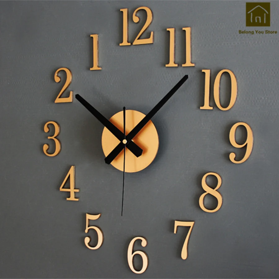 Модные настенные часы украшения цифровые простые домашний декор Детские