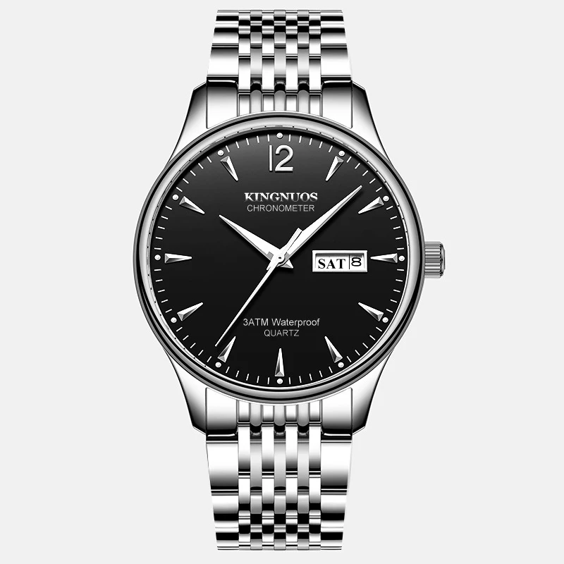 Мужские часы Relogio Masculino Kingnuos фирменные качественные деловые мужские с