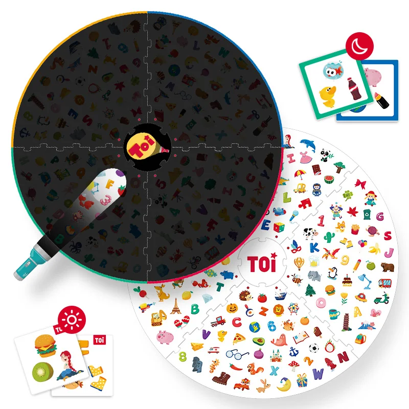Детские интерактивные запоминающие игры TOI find it с маленьким фонариком семейные вечерние забавные головоломки настольная игра обучающая игрушка