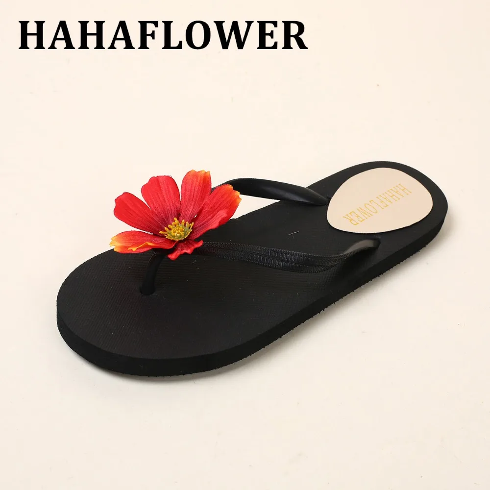 2017 женские летние шлепанцы HAHAFLOWER пляжные сандалии Тапочки модная богемная обувь