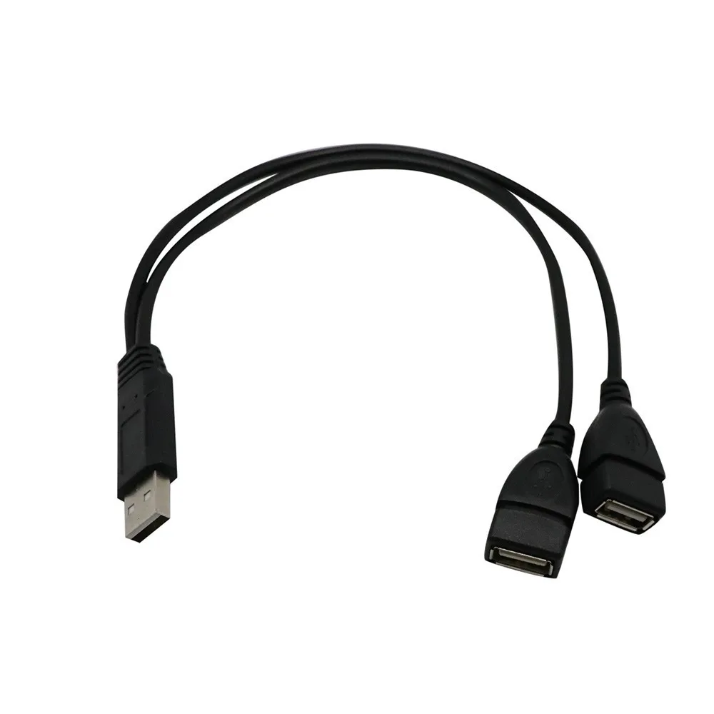 Кабель-адаптер USB 2 0 A Male To Dual Female Jack Y Splitter Hub для зарядного устройства зарядки и