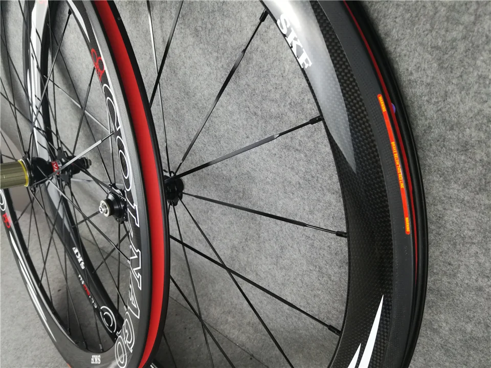 Colnago, набор колесных колес для велосипеда, 3 K, глянцевый клинчер, белый, полый логотип, 50 мм, Углеродные колеса для шоссейных велосипедов с 23 мм шириной, Novatec A271, ступицы