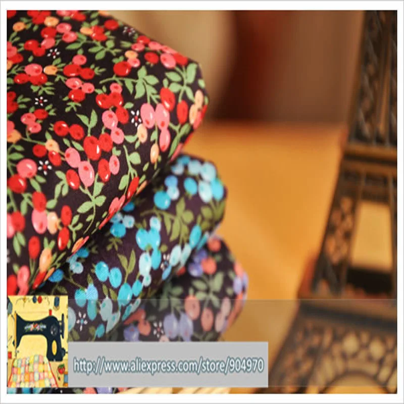 48x145 см цветная вишневая хлопковая Лоскутная Ткань Домашний текстиль