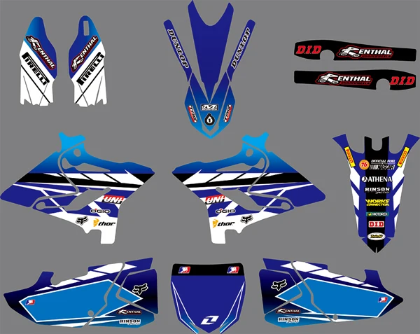 0750 5 стилей команда графика фоны наклейки для YAMAHA YZ125 YZ250 - Цвет: 0750